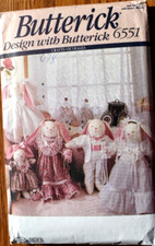 BUTTERICK CRAFT PATTERN  6551  BUNNIES WEDDING PARTY  TO MAKE UNCUT VINTAGE 1992