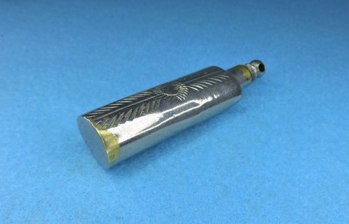 Vintage versilbertes Messing, Anhängerstil, ovale Duftflasche mit Tauchstick - Bild 15 von 24