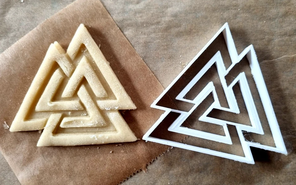 5er set Wikinger Ausstecher Mjölnir,Valknut,Vegvisir,Viking Boat, Rune - Bild 4 von 4