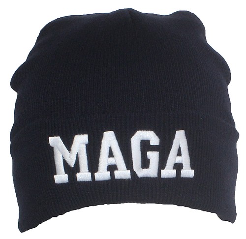 Best Winter Hats Adult Embroidered MAGA Donald Trump Tight Knit Beanie - Picture 13 of 23