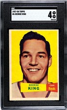 1957-58 Topps GEORGE KING ROOKIE Royals #6 SGC 4 VG/EX **GRADED SET BREAK**