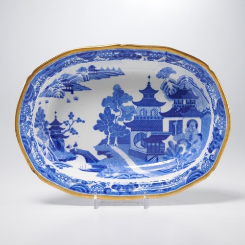 Spode Chinese Canton Blue White Transferware Covered Oval Vegetable Dish B - Picture 5 of 9