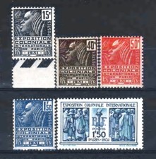 France Stamp 270/274   Exhibition Colonial 1930   New Xx Luxury D027E