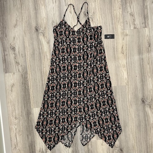 NWT Jessica Simpson Odin Sleeveless Geo Print Studded Midi Dress W Belt Size L - Picture 1 of 5
