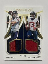 2022 Panini Immaculate Davis Mills Brandin Cooks Dual Jerseys /49 #IDJ-HOU