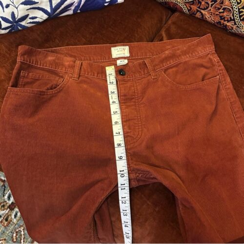 Club Monaco Corduroy Pants Mens 34 X 32 Rust Straight Leg Button Fly READ - Picture 8 of 10