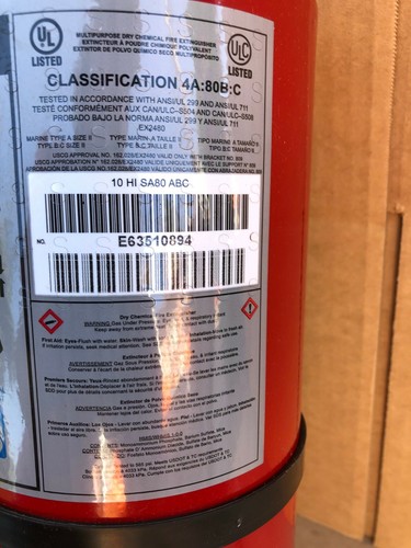 NEW BUCKEYE FIRE EXTINGUISHER #11340 DRY CHEMICAL 10 LBS 689820823640 | eBay