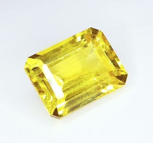 Natural Yellow Sapphire 10 Ct Emerald Certified Loose Gemstone Cut Sapphire OA10 - Picture 13 of 13