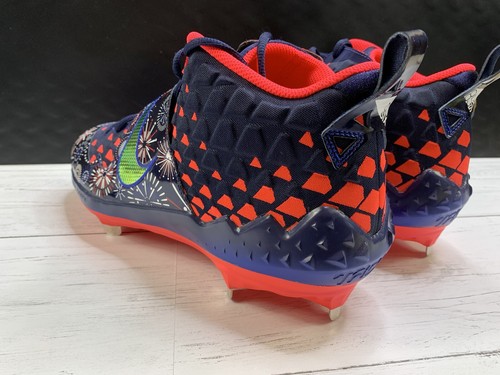 NIKE Force Zoom Trout 6 INDEPENDENCE DAY METAL CLEATS Men’s Size 13 AT3464-403 - Picture 7 of 11