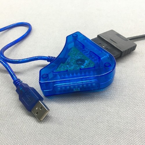 USB Game Controller Adapter Dual Port Controllers to PC USB Adaptor for PS1/PS2 - Picture 6 of 8