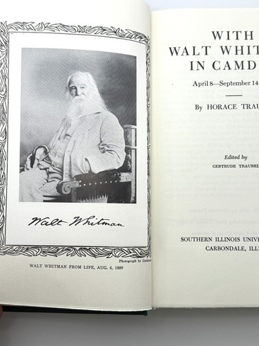 WITH WALT WHITMAN IN CAMDEN by Horace Traubel 1964 HCDJ 1st Edition Bio - Picture 8 of 15