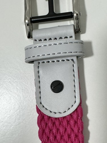 Cinturón de golf Nike tejido elástico para mujer rosa 13115636 pequeño nuevo con etiquetas - Imagen 3 de 6
