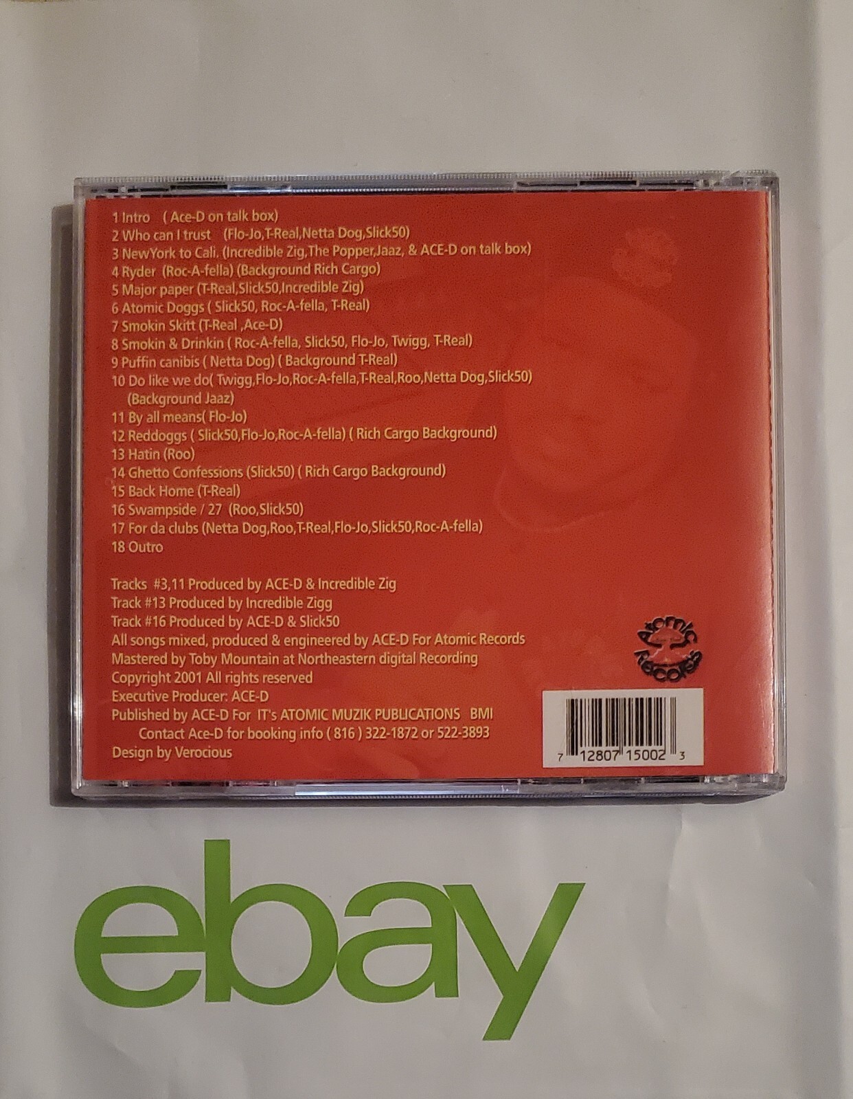 Atomic ACE D's Compilation Slick50 Roc-A-fella Netta Dog Kansas City CD