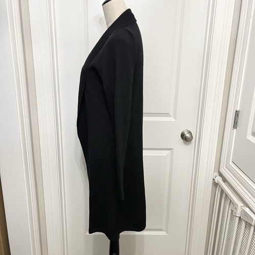 Banana Republic 100% Wool Open Front Black Long Cardigan Sweater- Womens Small - Picture 4 of 8