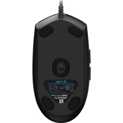 Logitech G102 LIGHTSYNC Gaming Mouse - Black | USB Wired 8000 DPI Optical Sensor - Picture 5 of 6