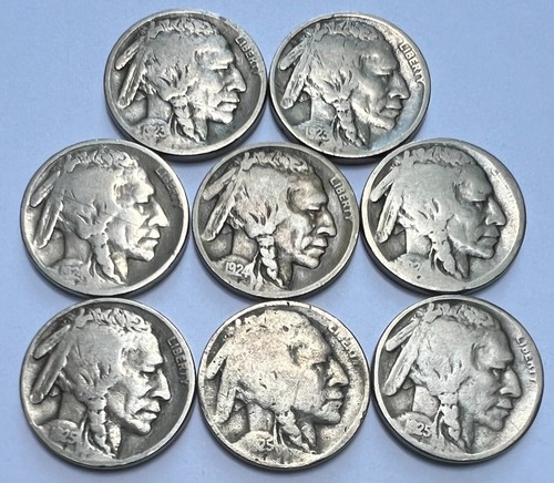 63 BUFFALO NICKELS HIGH GRADE SET, ONLY MISSING 1915-S, FEW COINS HAVE FULL DATE - Picture 11 of 18