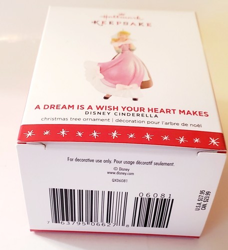 Hallmark Keepsake 2016 Disney Cinderella A Dream Is A Wish Your Heart Makes NIB - Picture 3 of 5