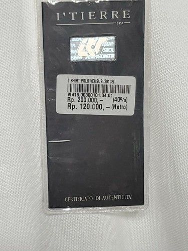 NWT VERSUS VERSACE MX POLO WHITE BLACK XLG $275-K44 - Picture 6 of 7