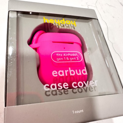 NUEVO Heyday Earbud Funda de Silicona con Clip para Apple AirPods (Gen 1 y 2) Rosa Neón - Imagen 2 de 5