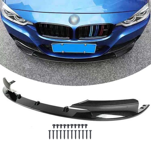 Fit For 2012-2018 BMW F30 3 Series M Sport Front Bumper Lip Spoiler Carbon Fiber - Picture 7 of 19