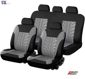 Cubiertas De Asiento De Coche Apto Peugeot 2008 Negro//Gris Set Completo