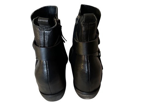 Joe’s Women’s Black Leather Buckled Spappy Ankle Boots Size 8.5 M - Picture 5 of 11