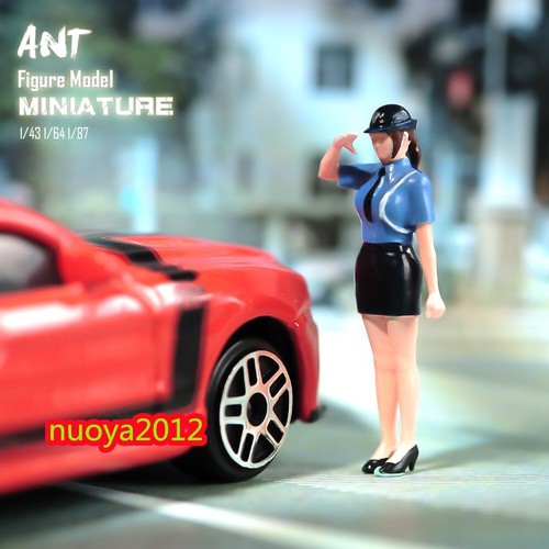 5Pcs 1/87 Police Girl Scene Doll Miniatures Figures Model For Cars Vehicles Toys - Picture 9 of 20