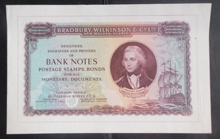 Bradbury Wilkinson & Co. Ltd Uncirculated Mid 20th Century Advertising Note.