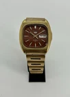 Vintage Seiko 5 Baby Monaco 7019-5000 Brown Dial Auto Men’s Watch Bracelet Runs