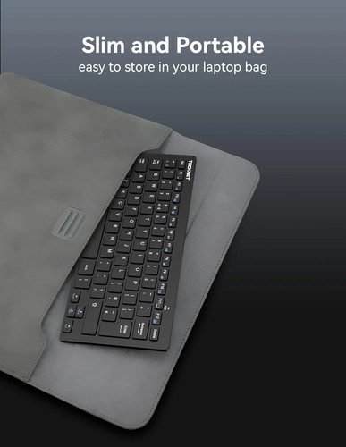 TECKNET 2.4G Wireless Keyboard For Windows/Chrome OS, UK Layout Compact Mini - Picture 6 of 7