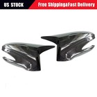 For 06-12 Lexus IS IS250 IS350 2x Carbon Fiber Black Rearview Mirror Cover Caps
