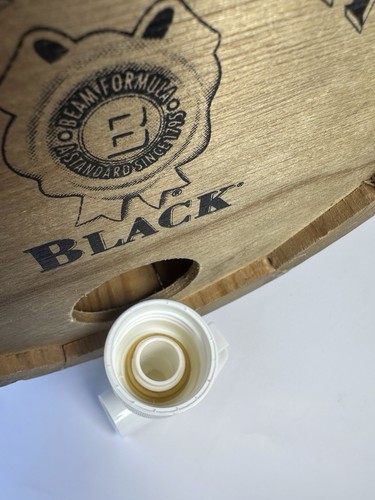 Jim Beam Black Wooden Barrel About 15” Long - Picture 5 of 19