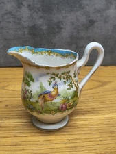 Royal Albert England Fine Bone China Teal Chelsea Bird Creamer