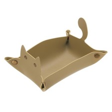 Leather Valet Tray, Folding Jewelry Tray Organizer, Beige