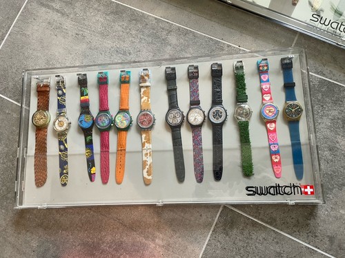 Swatch Vintage Sammlerstücke 11 Ungetragene Und 1 Benutzte Mit Kasten - Bild 10 von 10