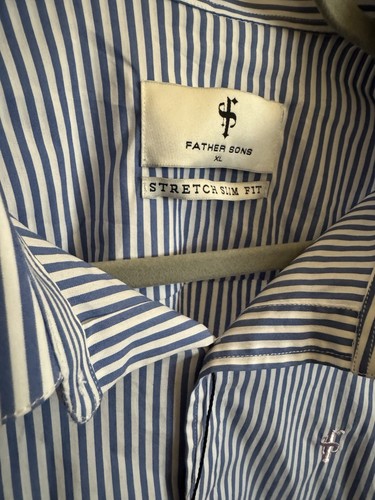 Father Sons New Tags Men's Xtra Large Long Sleeve Stretch Slim Fit Button-Up.