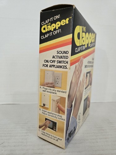The Clapper Vintage 1984 Original Box Clap On Clap Off TV Lights FREE SHIPPING - Picture 13 of 16
