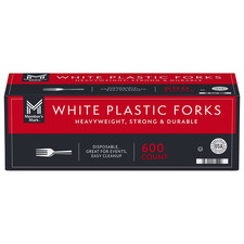 Member's Mark White Plastic Forks 600 ct 