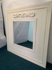 Eyecatching 19" Square Accent Gallery Wall Painted Mirror Wood Frame