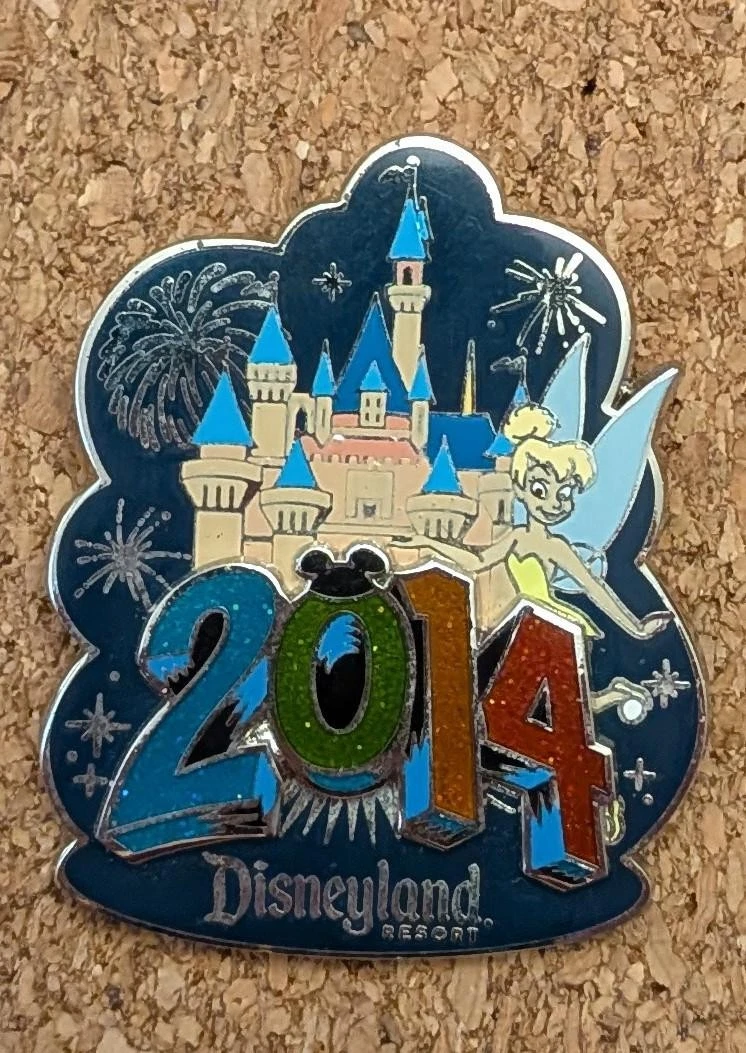Disney Pin Tinker Bell Sleeping Beauty Castle Dated Collection Disneyland 2014