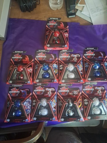 JUEGO DE 9 BAKUGAN - Smoke Ventri, Dragonoid, Octogan Nuevo en Caja Butterclaw Display - Imagen 2 de 17
