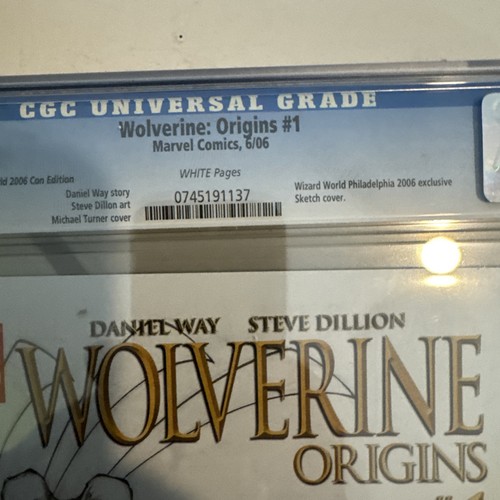 WOLVERINE ORIGINS # 1 CGC GRADED 9.8 VARIANT MICHAEL TURNER COVER WHITE PAGES - Picture 2 of 5