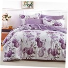 7-Piece Queen Size Bed in a Bag Comforter Set - Thistle Purple Floral