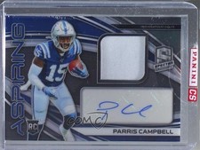 2019 Panini Spectra Aspiring 115/199 Parris Campbell #APA-8 Patch Auto 07lk