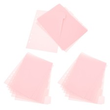 3 Sets Dividers For 6 Ring Binder - A5 Size Pink Binder Dividers With 6 Tabs -