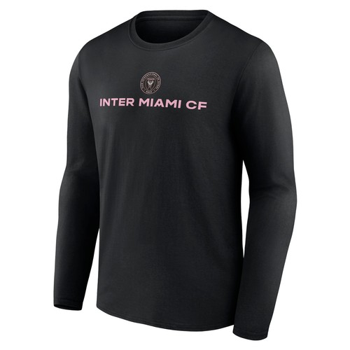 Camiseta negra de manga larga con logotipo blindado Inter Miami CF para hombre - Imagen 2 de 3