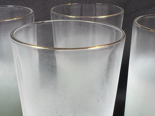 VTG Set Of 6 West Virginia Blendo Turquoise Blue Frosted Glass Tumblers MCM - Picture 9 of 17