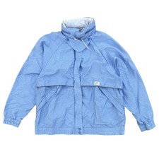 Vintage 90s Nike Windbreaker Track Jacket Baby Blue Size Large Hooded