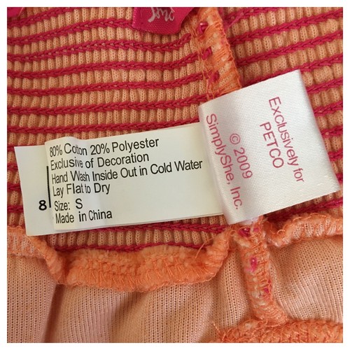 Smoochie Pooch Dog Dress Orange Smock Velour Size S (NWT) - Picture 8 of 12