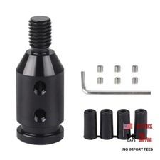 Universal Gear Shift Knob Adapter 10x1.5,Aluminum Alloy Shifter M10 1.5 Black